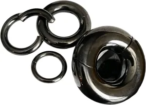 1 Piece Unique Large Gauge Hinged Segment Ring - IMPLANT GRADE TITANIUM - Septum Cartilage Hoop - Body Jewelry