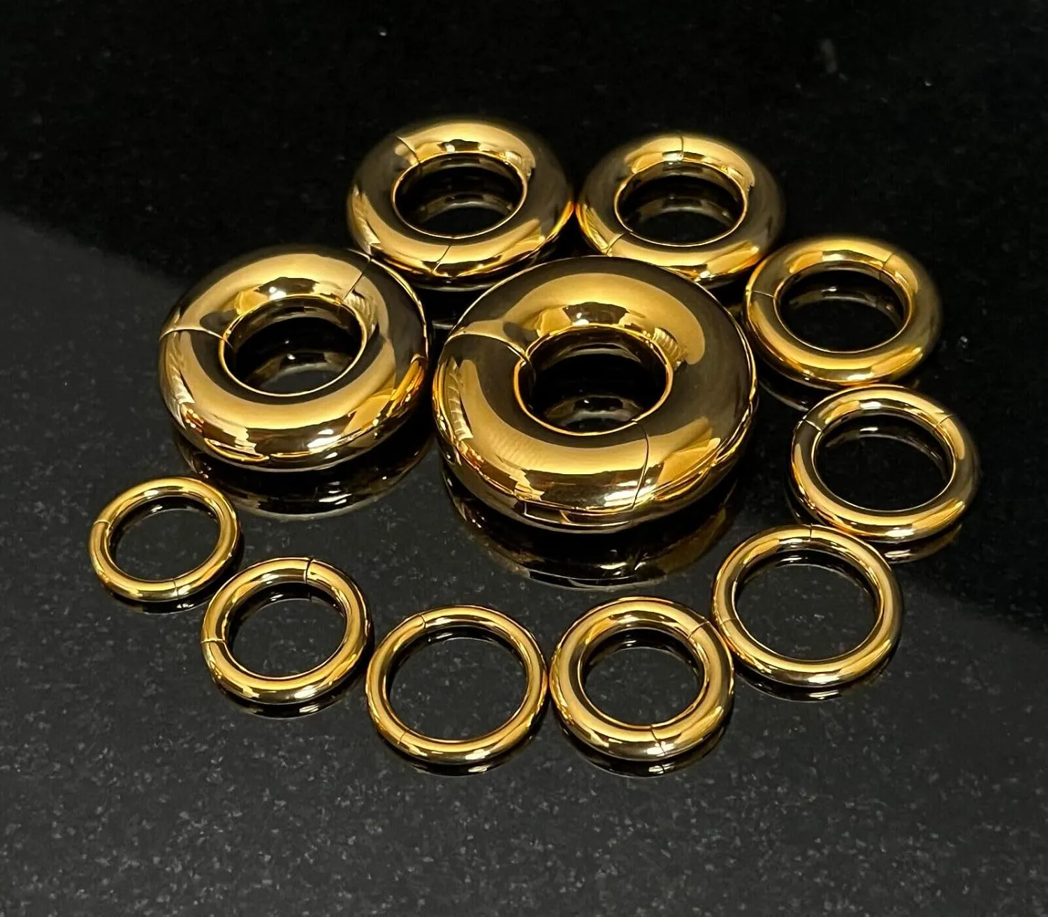 1 Piece Unique Large Gauge Hinged Segment Ring - IMPLANT GRADE TITANIUM - Septum Cartilage Hoop - Body Jewelry