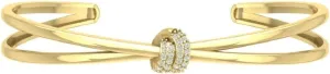 10K Gold or Silver Diamond Open Cuff Bangle Bracelet (1/4 Cttw, I-J Color, I2-I3 Clarity), 7"