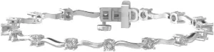 10K Gold or Silver Diamond Station Bracelet (1/4 cttw, I-J Color, I2-I3 Clarity) 7"