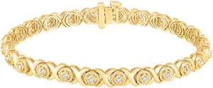 14K Gold Lab Grown Diamond Tennis Bracelet (1/2 cttw, E-F Color, VS1 Clarity), 7"