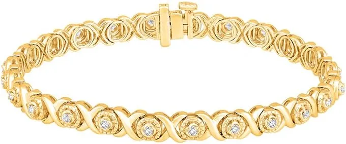 14K Gold Lab Grown Diamond Tennis Bracelet (1/2 cttw, E-F Color, VS1 Clarity), 7"