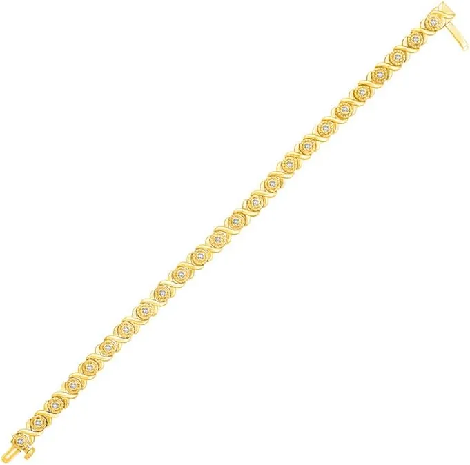 14K Gold Lab Grown Diamond Tennis Bracelet (1/2 cttw, E-F Color, VS1 Clarity), 7"