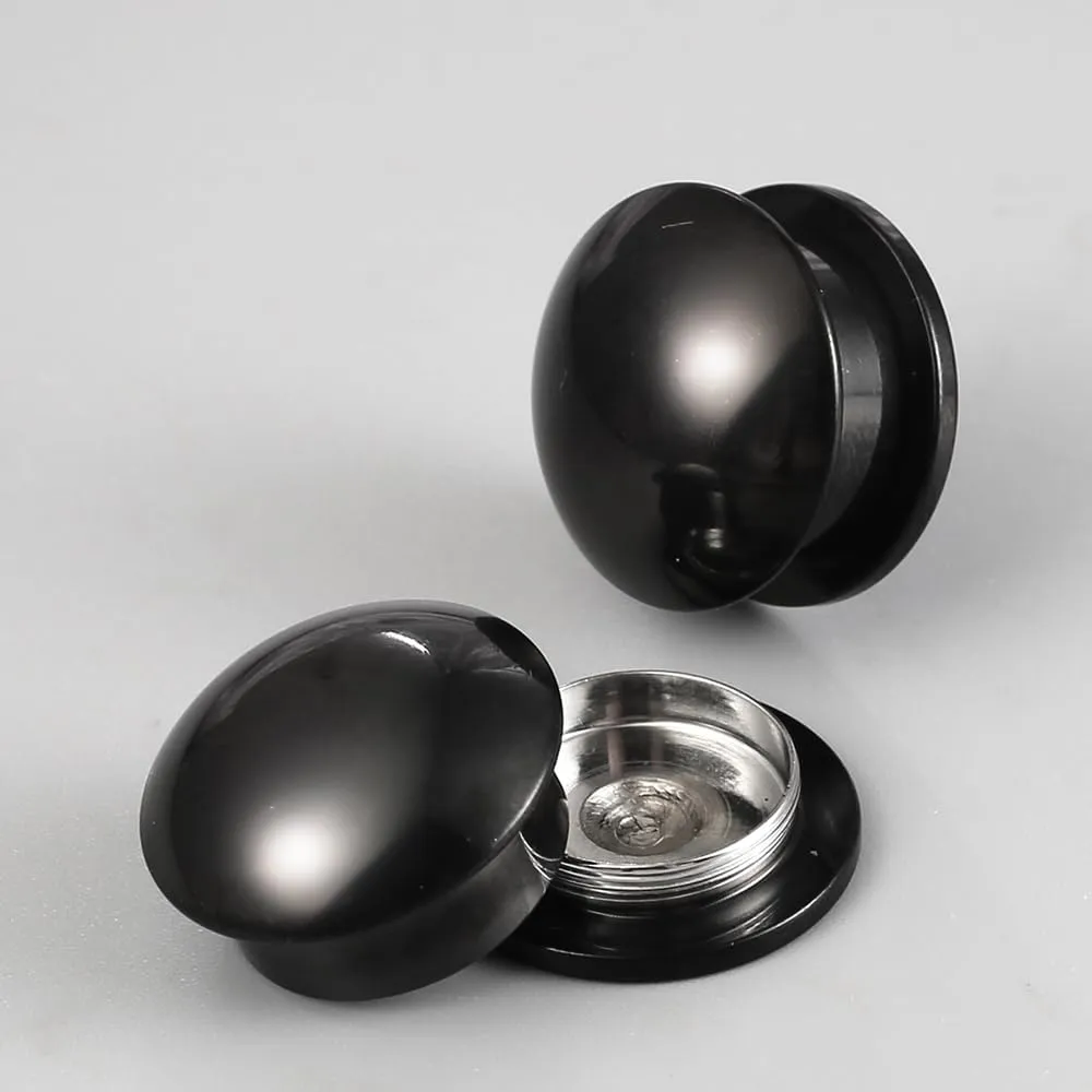 2 Pairs Selling Arc and Concave Design Stainless Steel Ear Gauges Plugs and Tunnels, Size 0g - 1 inch Surgical Steel Ear Stretcher Expander Body Jewelry