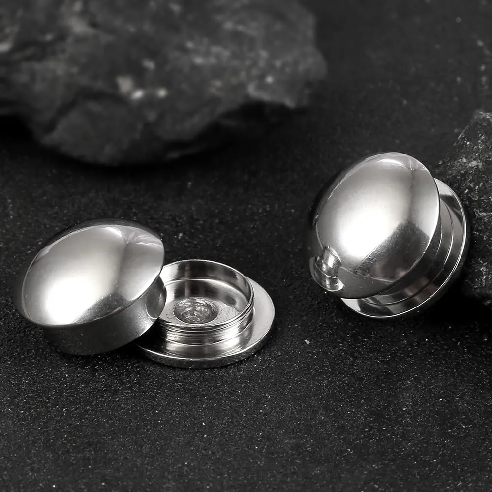 2 Pairs Selling Arc and Concave Design Stainless Steel Ear Gauges Plugs and Tunnels, Size 0g - 1 inch Surgical Steel Ear Stretcher Expander Body Jewelry