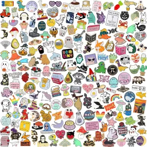 20/40/50 PCS Cute Enamel Backpack Pins, Funny Enamel Pins Bulk Set Cool Button Pins Aesthetic Brooch Lapel Pins Anime for Backpacks, Jackets, Hats, Kids, Girls