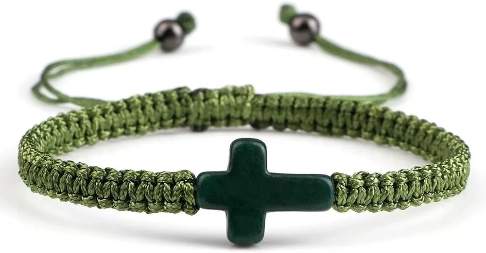2/3PC Colorful Hand-Woven Cross Prayer Bracelet Couple Pairing Protection Bracelet Inspiring Christian Gifts