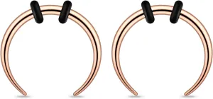 2/4 pcs Stainless Steel Nose Ear Rings Crescent Pincher Septum Taper Rings C Shape Buffalo Horseshoes Hoops Body Piercing Jewelry 10-18G