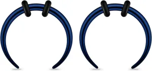 2/4 pcs Stainless Steel Nose Ear Rings Crescent Pincher Septum Taper Rings C Shape Buffalo Horseshoes Hoops Body Piercing Jewelry 10-18G