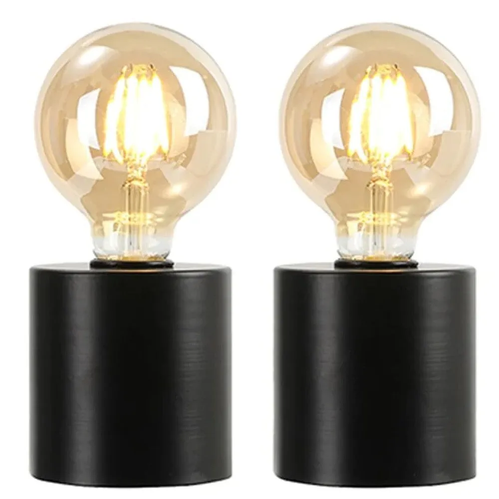 2pcs Wireless Battery Powered Table Lamp for Bedroom Home Decor