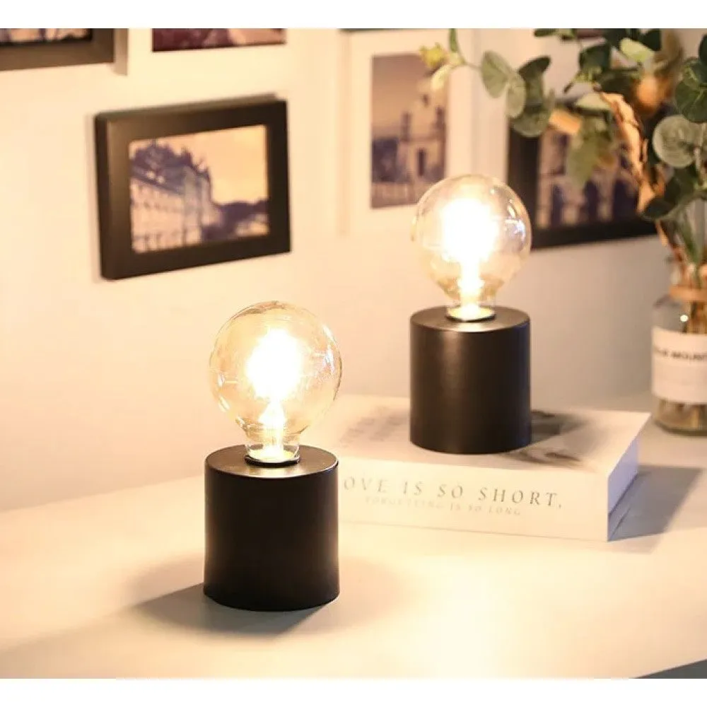 2pcs Wireless Battery Powered Table Lamp for Bedroom Home Decor