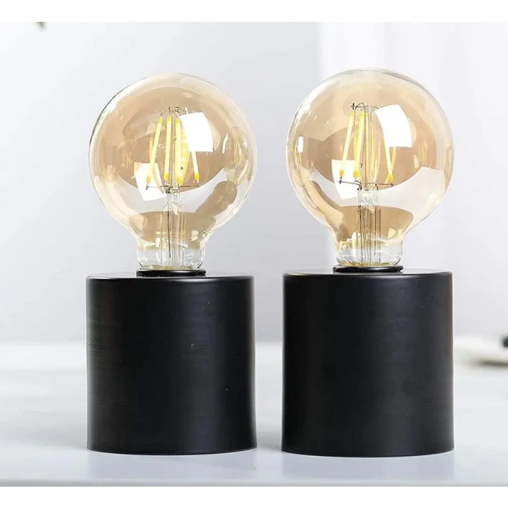 2pcs Wireless Battery Powered Table Lamp for Bedroom Home Decor