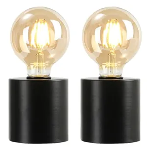 2pcs Wireless Battery Powered Table Lamp for Bedroom Home Decor