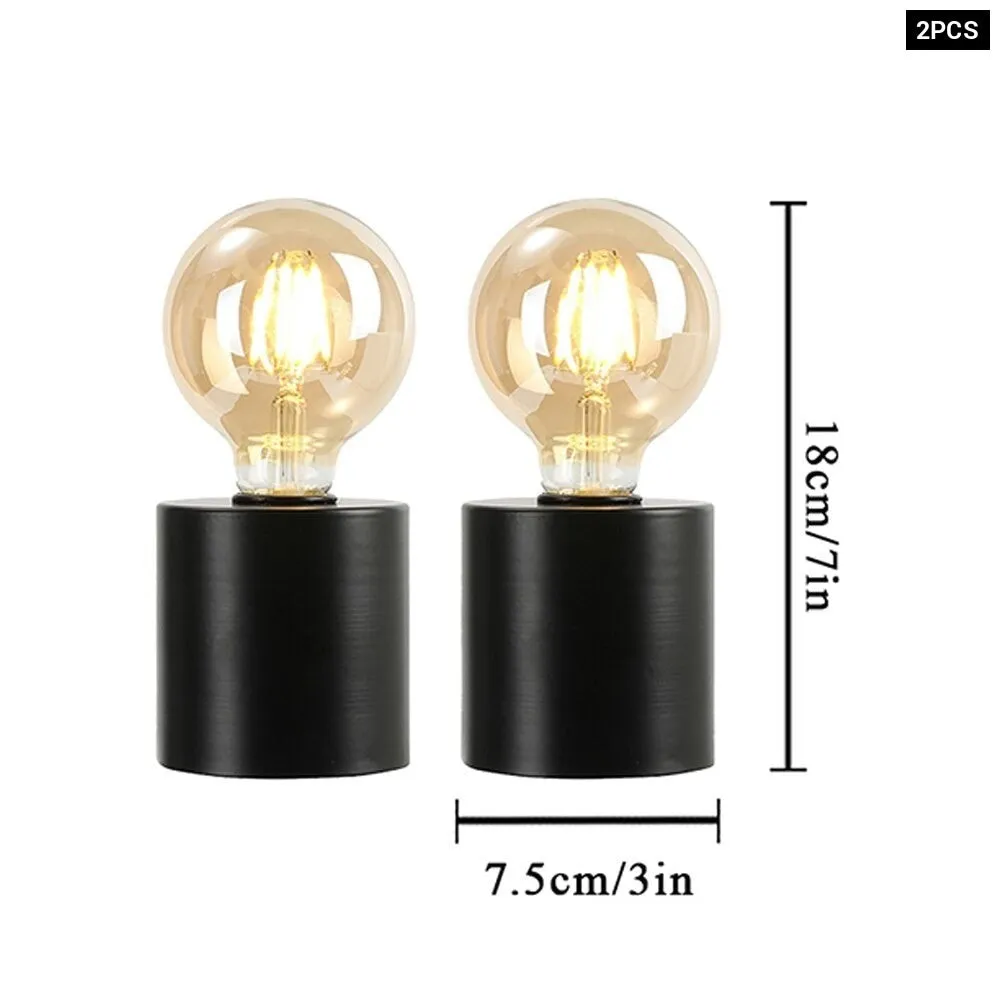 2pcs Wireless Battery Powered Table Lamp for Bedroom Home Decor