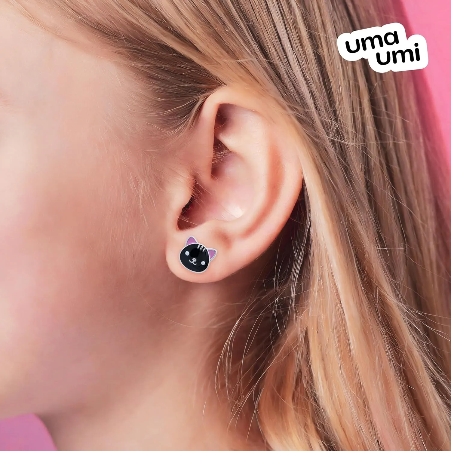 925 Heart Butterfly Star Unicorn Rainbow Cat Daisy Ladybug Dog Bunny Dance Birt Fox Angel Cloud Banana Tiger Animal Donut Stud Earrings for Baby Girls Kids 925 Sterling Silver Hypoallergenic Rhodium