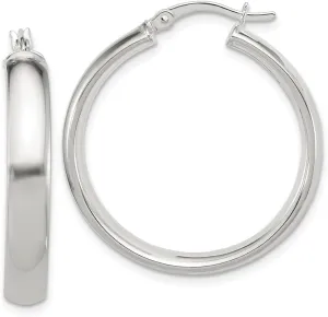 925 Sterling Silver 30mm Hoop Earrings 30mm