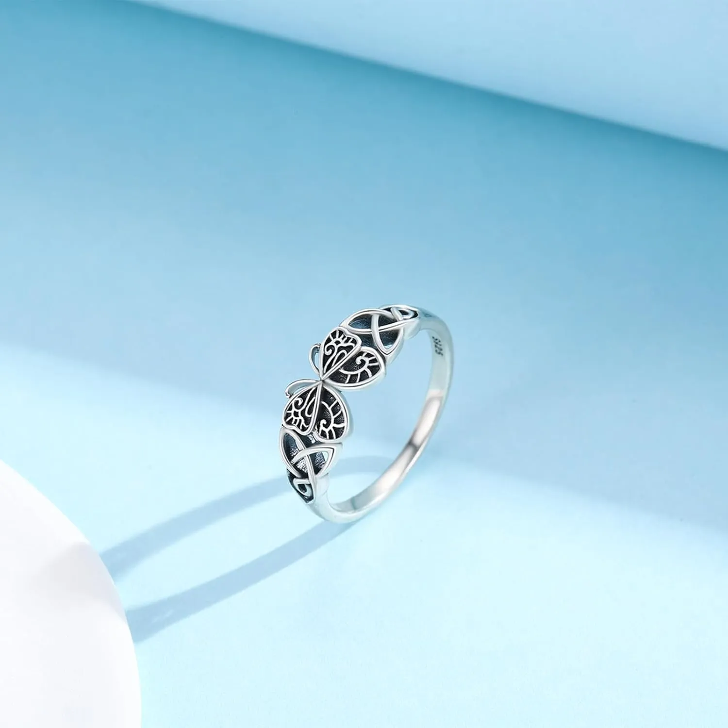 925 Sterling Silver Butterfly Rings/Butterfly Urn Rings for Ashes Celtic Knot Butterfly Ring Jewelry Gift for Women