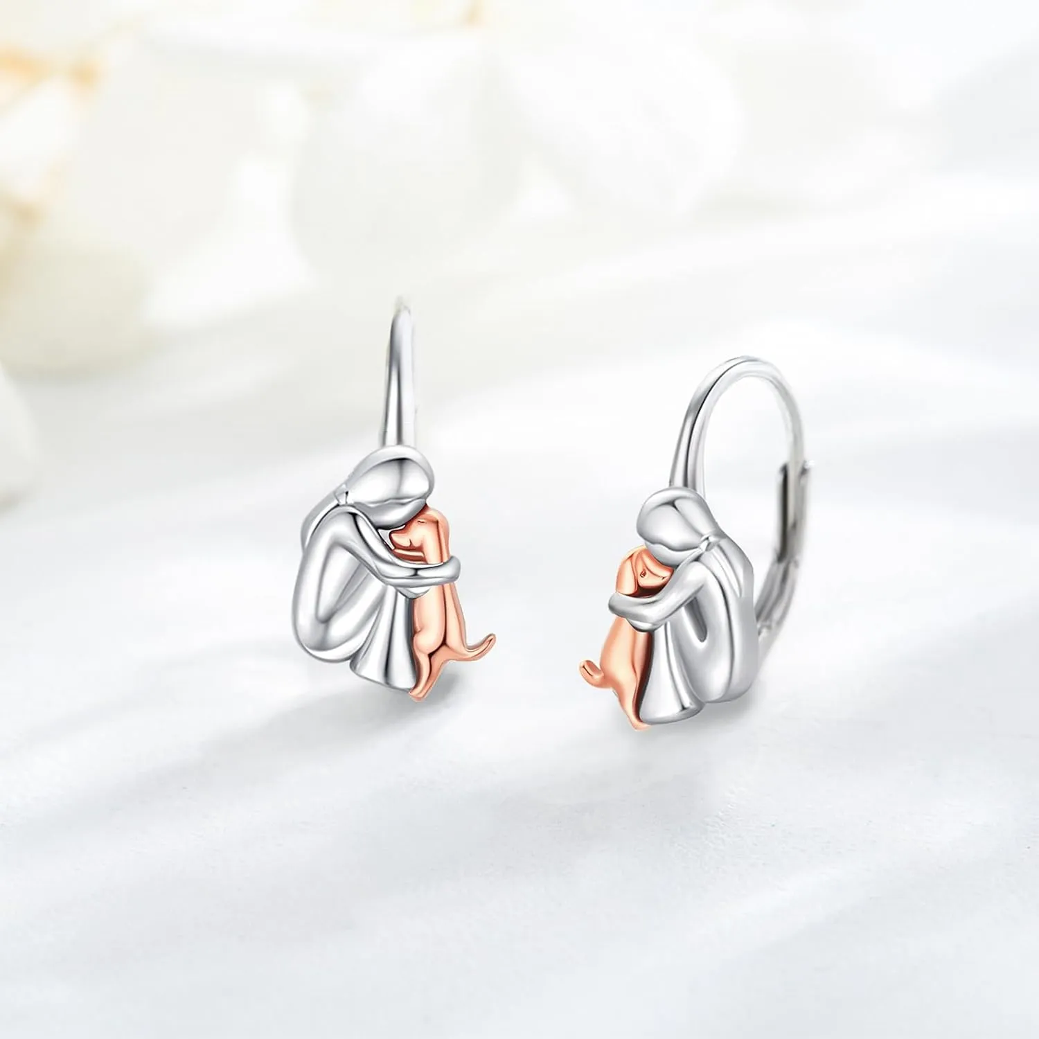 925 Sterling Silver Dog Earrings Cute Animal Puppy Stud Earrings Dog Jewelry Gifts for Women Girls Pet Lover Hypoallergenic Earrings for Sensitive Ears