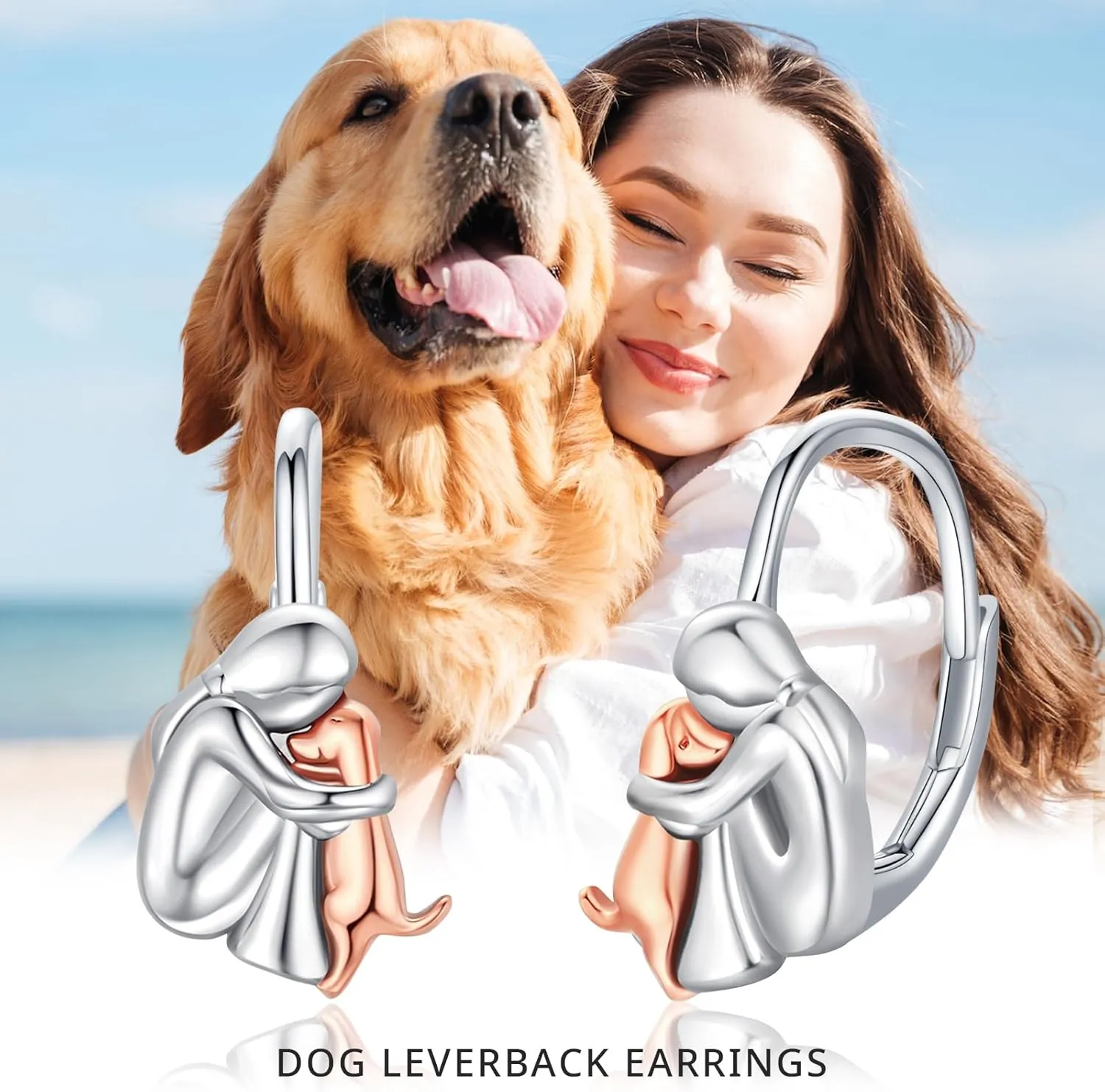 925 Sterling Silver Dog Earrings Cute Animal Puppy Stud Earrings Dog Jewelry Gifts for Women Girls Pet Lover Hypoallergenic Earrings for Sensitive Ears