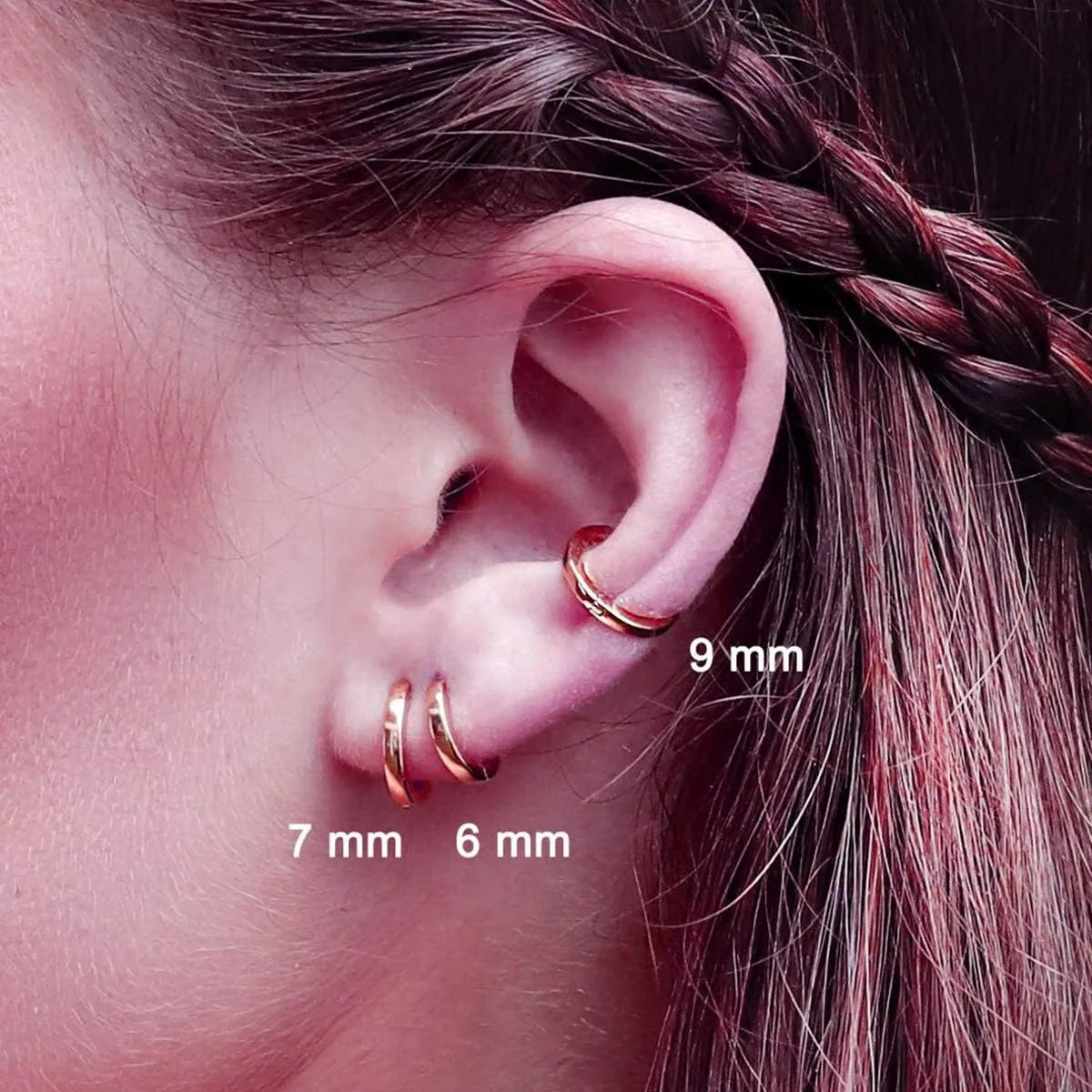 925 Sterling Silver Small Gold Hoop Earrings for Women Girls 14K Gold Huggie Earrings Tiny Hypoallergenic Cartilage Earrings Hoops