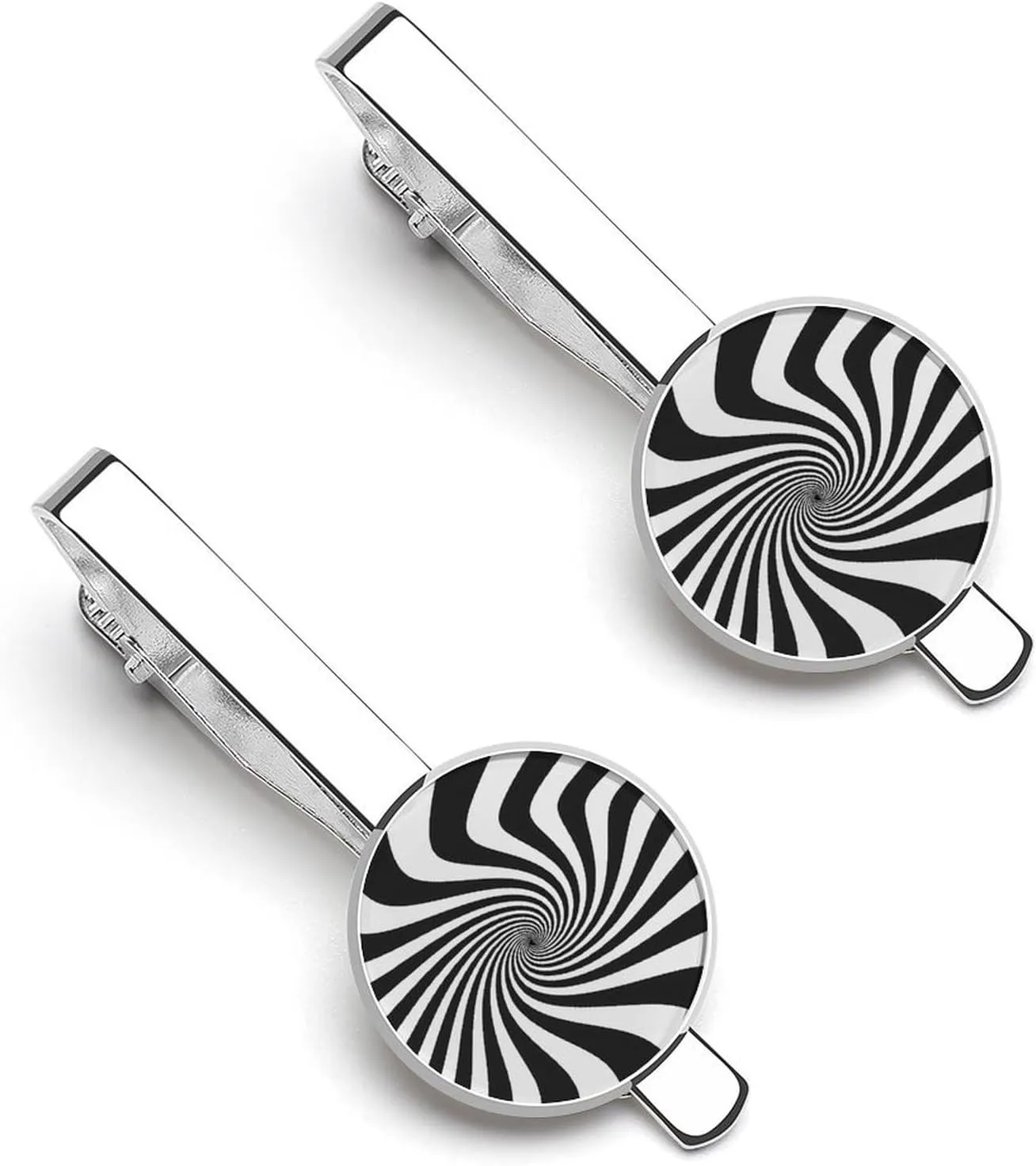 Abstract Spirally Stripes Tie Clip Tack Pins Cufflinks Necktie Bar Pinch Business Wedding Clothing Accessories for Men Women