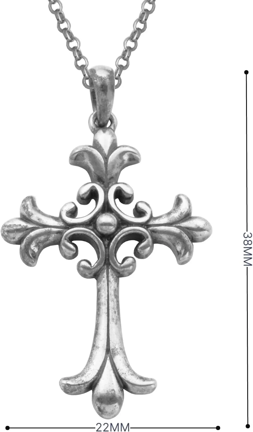 Amazon Essentials .925 Sterling Silver Celtic Pendant Necklace for Women, 18" Rolo Chain, Hypoallergenic Women's Jewelry