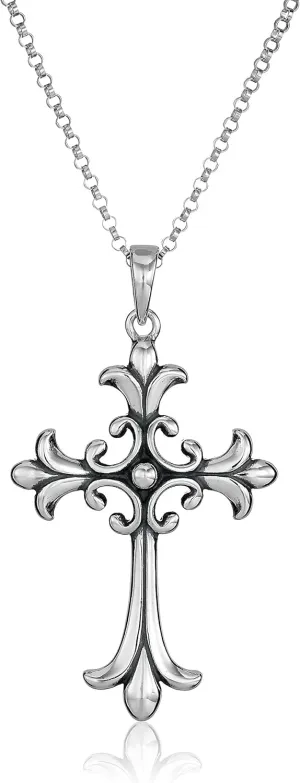 Amazon Essentials .925 Sterling Silver Celtic Pendant Necklace for Women, 18" Rolo Chain, Hypoallergenic Women's Jewelry