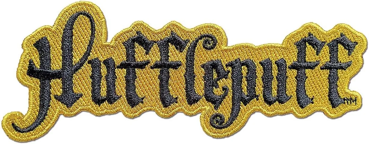 Ata-Boy Harry Potter Patch, Hufflepuff Script Iron On Patches - Harry Potter Gifts & Merchandise