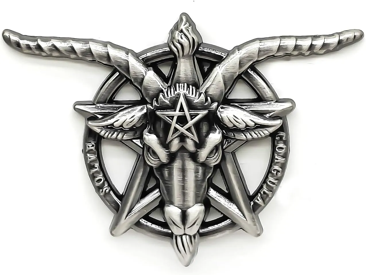 Baphomet Head Goat God Deity Enamel Pin - Gothic Series - Enamel Lapel Pin - Plated Badge for Clothing, Bags, and Lanyards