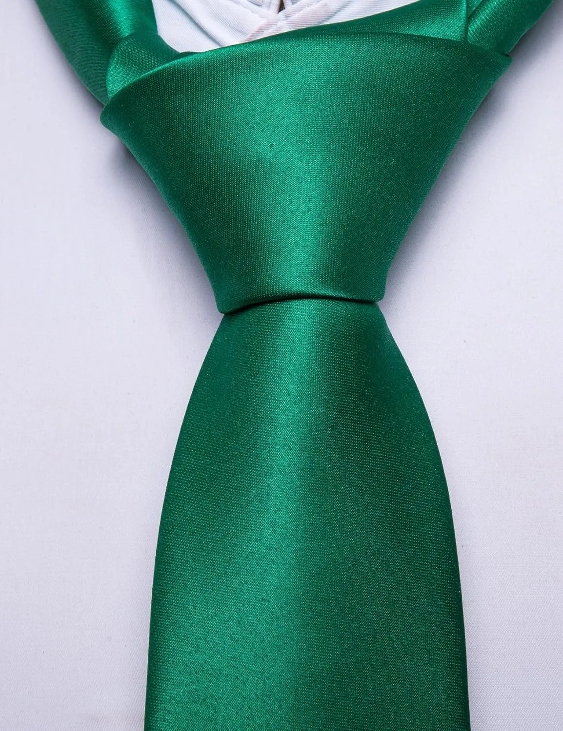 Barry.Wang Solid Color Pre-tied Ties for Men Zipper Necktie and Pocket Square Tie Clip Set Adjustable Neck Tie Wedding