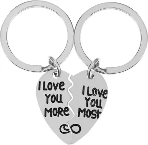 BESTOYARD 1 Pair Husband Chumpas Para Mujeres Para Wife Christmas Leis Couple Keychains Couples Keychains Lover Key Rings Matching Keychains Alloy Key Chain Pendant Combination Lovers