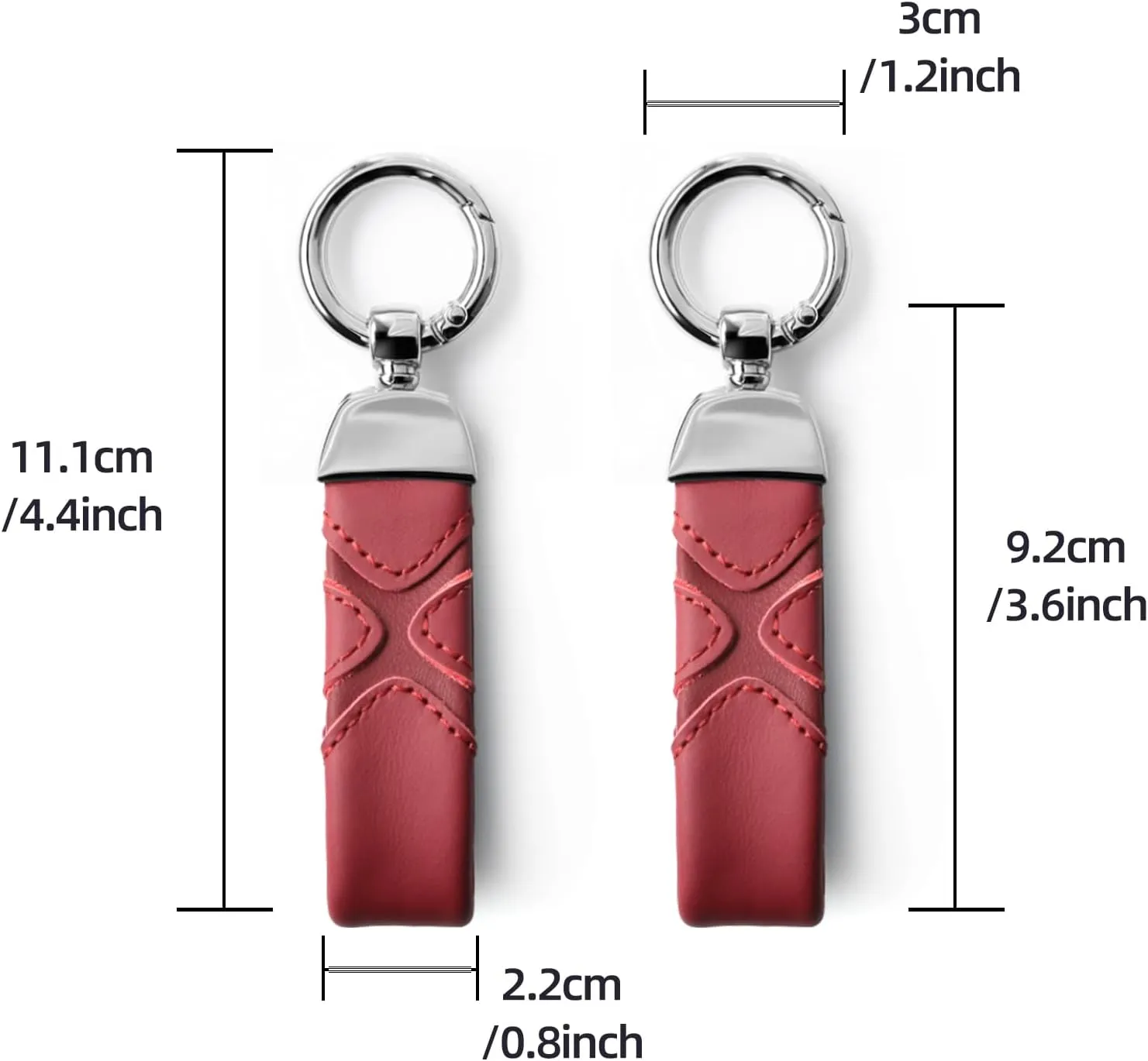 BETTERHUMZ Leather Suede Car Keychain,Key Chain Clip for Alcantara, Anti-Lost D-Ring for Men and Women Car Accessories