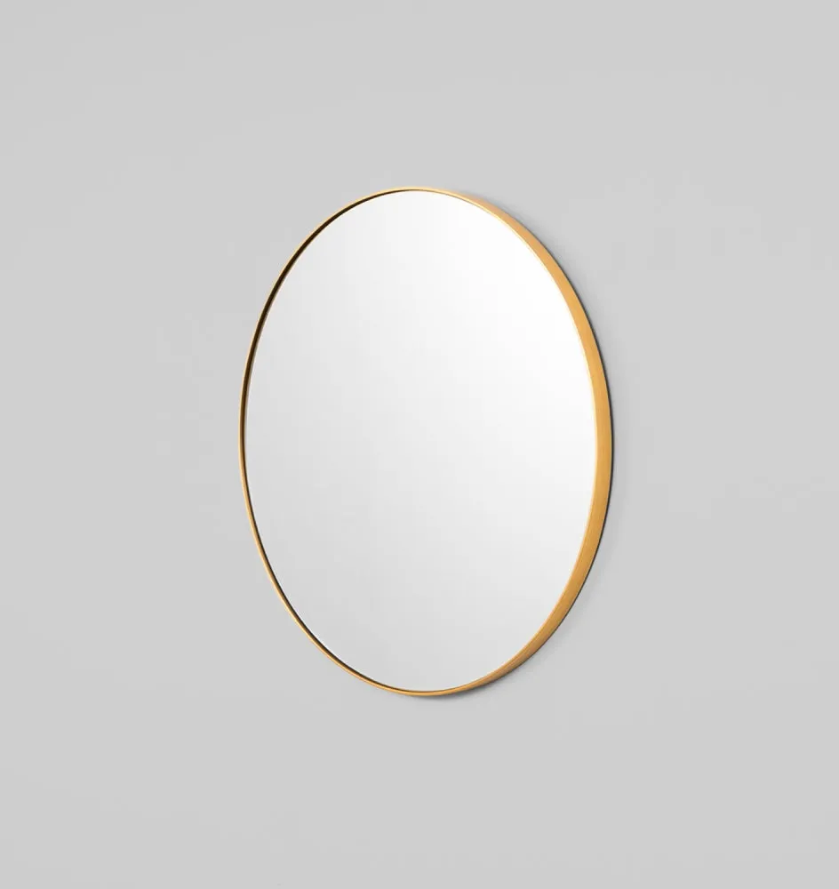 Bjorn Round Brass Rim Mirror - PRE ORDER