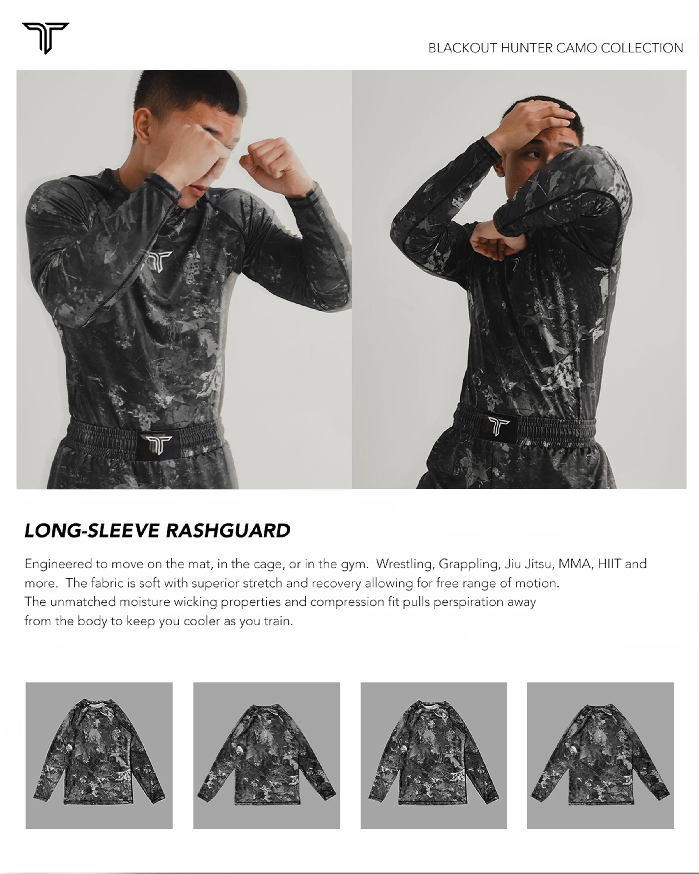 Blackout Hunter Camo Long-Sleeve Rashguard