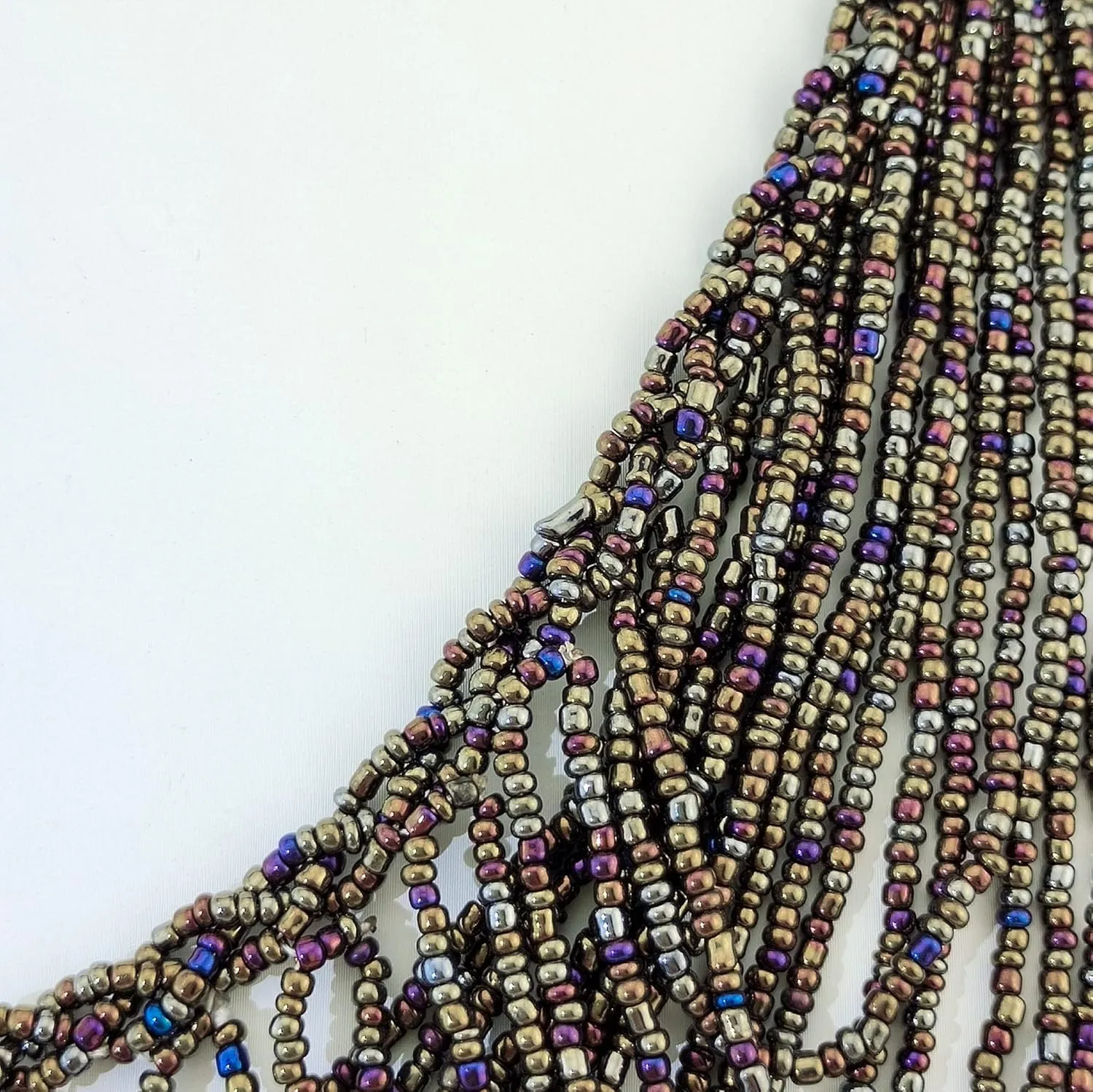 Bocar Multi Layer Statement Necklace Colorful Beaded Collar Bib Soiree Necklace for Women Gift (NK-10490)