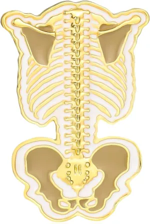 Bone Enamel Brooch Medical Orthopedics Spine Pin for Doctor Nurse Backpack Lapel Badge Gifts