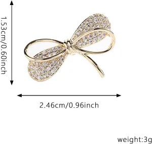 Bow Brooch Pins for Women Vintage Jewelry with Rhinestone Crystal for Wedding Party Gift Various Forms Lapel Pins Accessory for Sweater Shawl Cardigan Dresses