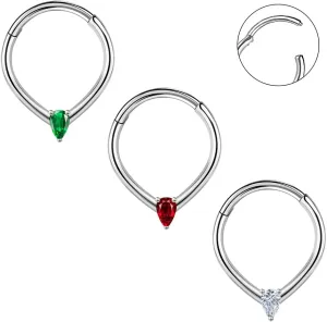 Christmas Nose Rings Studs Septum Hoop for Women L Shaped Corkscrew Nose Ring Christmas Elements Body Piercing Jewelry