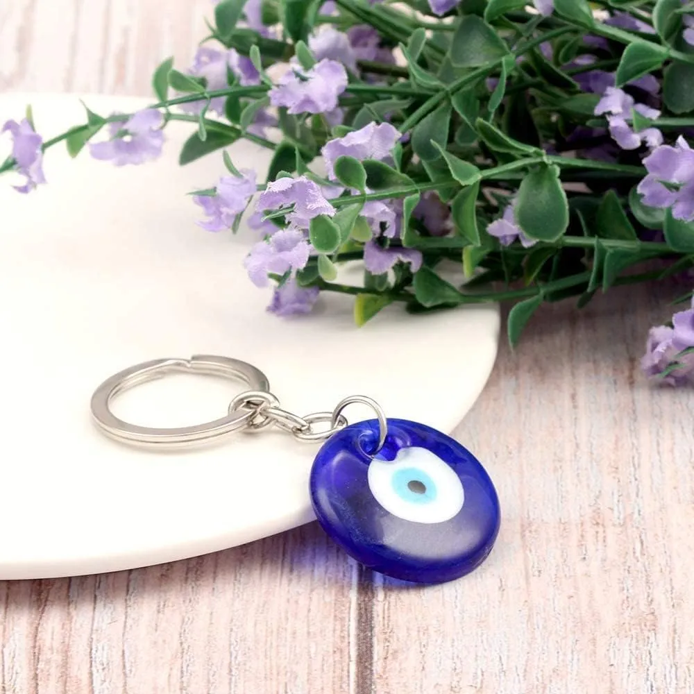COLORFUL BLING 2-3PCS Evil Eye Keychain Good Luck Amulet Keyring Protection Charm for Purse Backpack