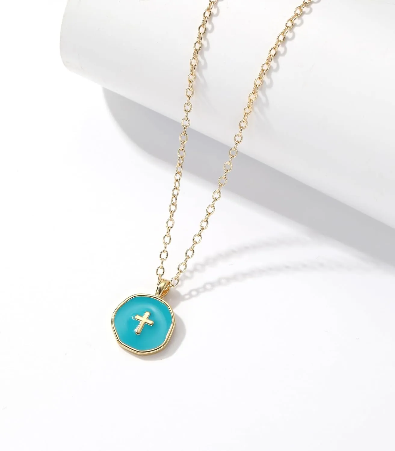 Colorful Cross Necklace for Women Girls, Valentines Day | Birthday | First Communion | Christmas Gift | Easter Gifts
