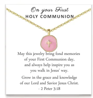 Colorful Cross Necklace for Women Girls, Valentines Day | Birthday | First Communion | Christmas Gift | Easter Gifts