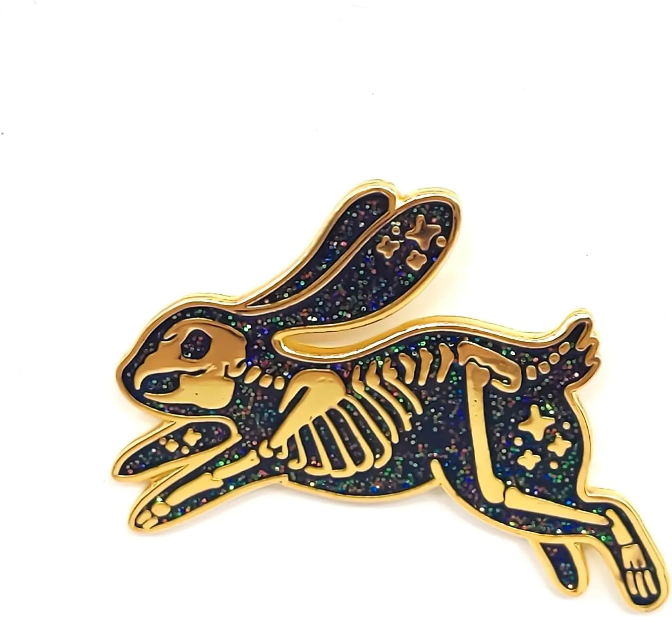 Cool Leaping Rabbit Pin - Animal World Series - Enamel Lapel Pin - Plated Badge for Clothing, Bags, and Lanyards