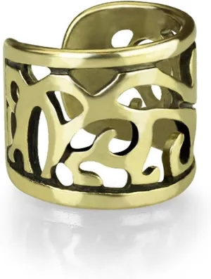 Covet Jewelry Wide Filigree Cut Out Non-Piercing Ear Cuff
