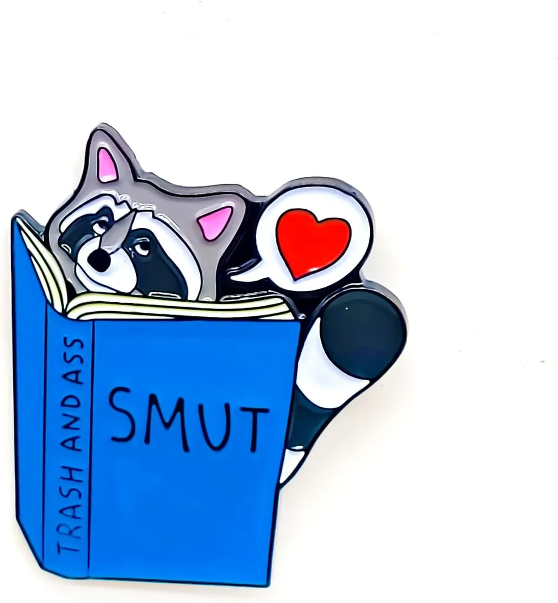 Cute Cartoon Raccoon Badge Pin - Animal World Series - Enamel Lapel Pin - Plated Badge for Clothing, Bags, and Lanyards