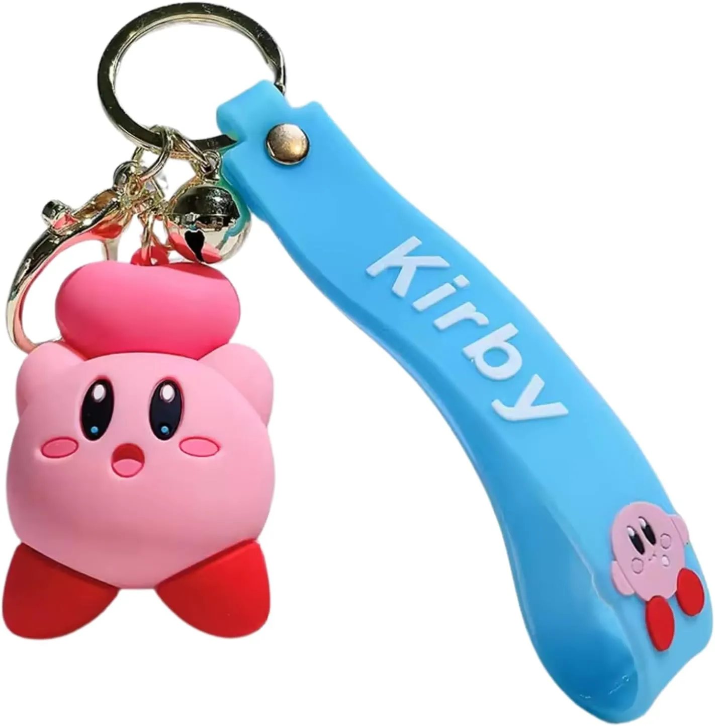 Cute Kirby Keychains For Girls Boys, Cool Pendant Keychains Accessories, Kawaii Key ring Purse Backpack, Key chain Car Charms (B)