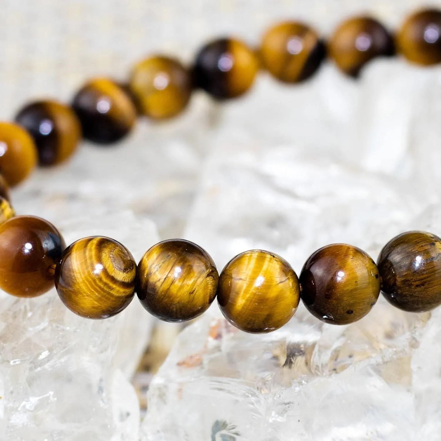 DAZCOLO 8mm Natural Gemstone Stretch Bracelet, Handmade Unisex Crystal Bracelets for Meditation, Yoga, Spiritual Healing & Positive Energy