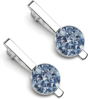 Diamond Tie Clip Tack Pins Cufflinks Necktie Bar Pinch Business Wedding Clothing Accessories for Men Women