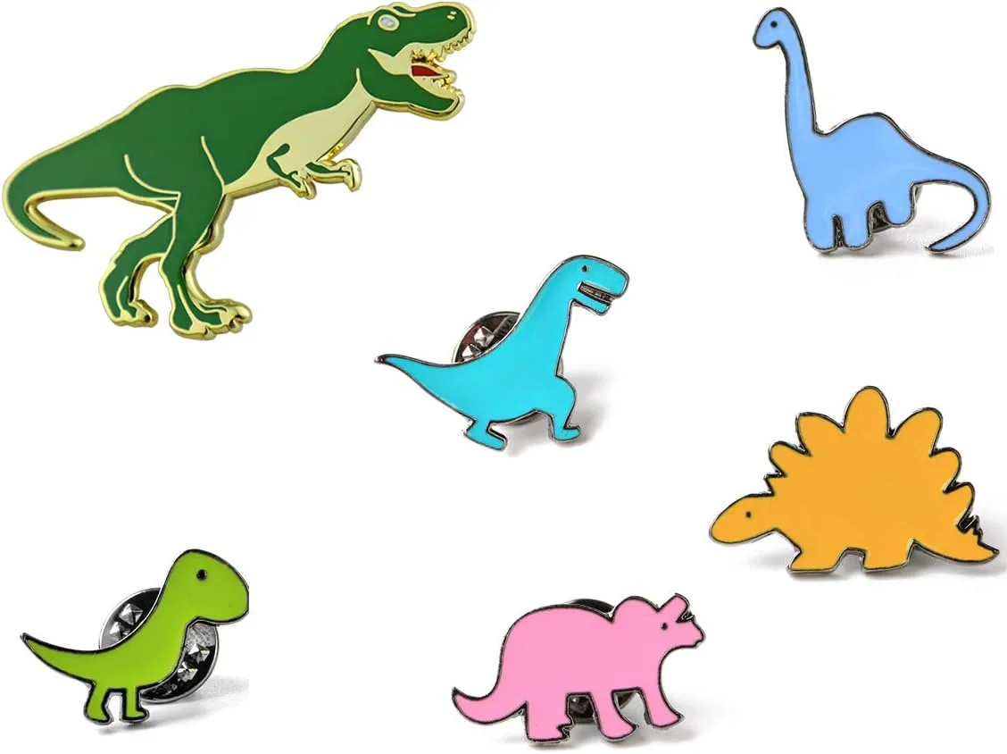 Dinosaur Pins for Backpacks Jurassic Dinosaur Enamel Pin Set Cute Enamel Pins