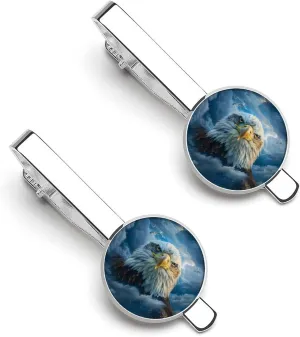 Eagle Thunder Tie Clip Tack Pins Cufflinks Necktie Bar Pinch Business Wedding Clothing Accessories for Men Women