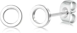 Earrings for Women, Titanium Circle 5mm Lightning Bolt Earring, Hypoallergenic Nickel Free Cross Stud Earring, Gold/Silver Options